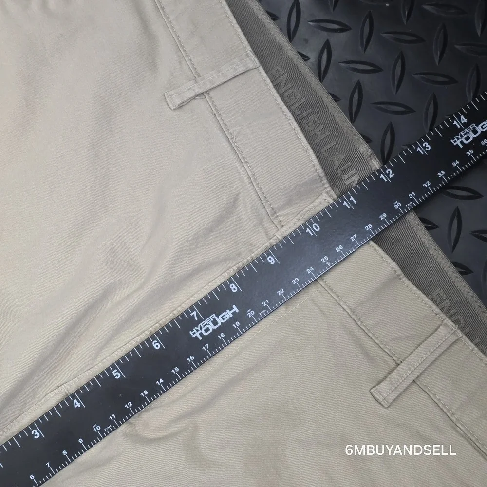 English Laundry Mens Khaki‎ Chino Pants 36x32 Tan Stretch Flat Front 1366228